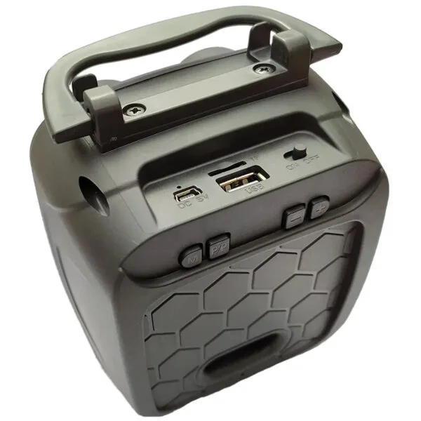 Caixa de Som Portátil FM USB Bluetooth (LED RGB) - Image 2
