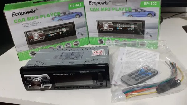 Rádio Automotivo Ecopower Bluetooth FM, MP3, USB SD Auxiliar - Image 2