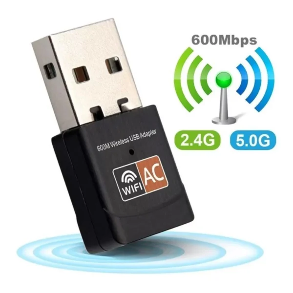 Adaptador Wireless USB 2.0 600Mbps Dual Band (2,4Ghz  e 5Ghz) - Image 3