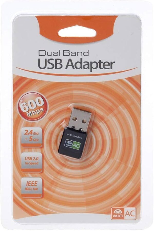 Adaptador Wireless USB 2.0 600Mbps Dual Band (2,4Ghz  e 5Ghz) - Image 4