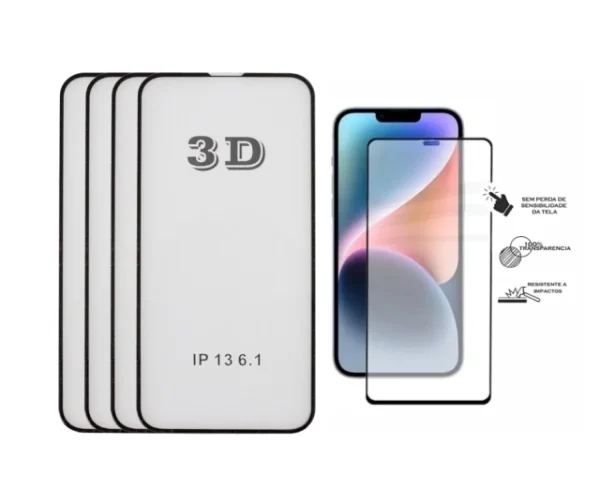 Película de Vidro 3D Para Samsung, Motorola, Xiaomi, iPhone (Consultar Modelo)