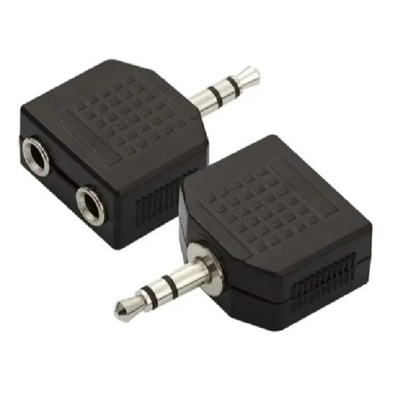 Plug Adaptador P2 Macho Estéreo Para 2 P2 Fêmea Estéreo
