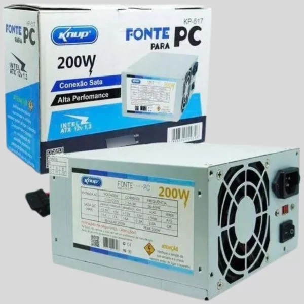 Fonte de Alimentação PC Básica 200w Knup