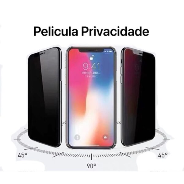 Película 3D Vidro Privacidade Para Samsung, Motorola, Xiaomi, iPhone (Consultar Modelo) - Image 3