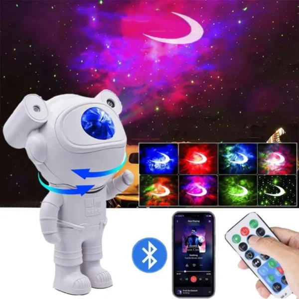Projetor Robozinho Astronauta LED Galáxia Bluetooth Caixa Som - Image 3