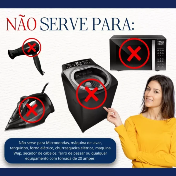 Estabilizador Protetor Eletrônico TV, Computador e Vídeo Game 1000va 110v - Image 5