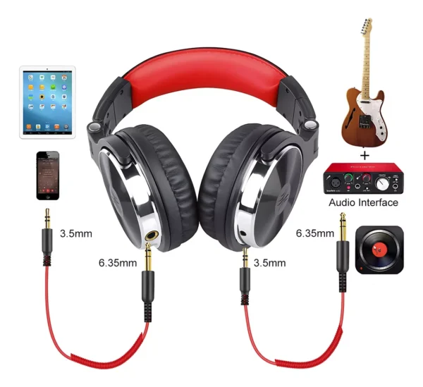 Headset Fone de Ouvido Profissional DJ Estúdio Oneodio Pro 10 - Image 9