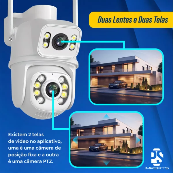Câmeras de Segurança Wi-fi Dupla (2 Lente) Lente App Yoosee - Image 5
