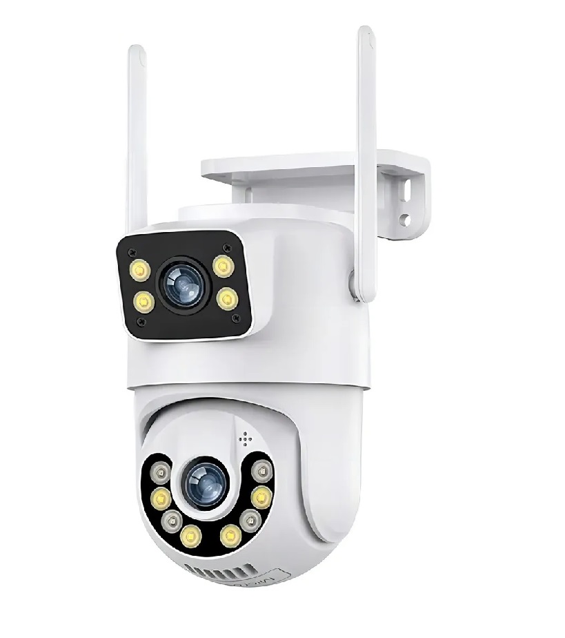 Câmeras de Segurança Wi-fi Dupla (2 Lente) Lente App Yoosee