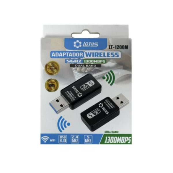 Adaptador Wireless USB 3.0 1300Mbps Dual Band (2,4Ghz  e 5Ghz) - Image 2