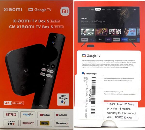 Xiaomi MiBox S 4K Com/ de Voz Android Oficial Google TV (ChromeCast embutido) - Image 4