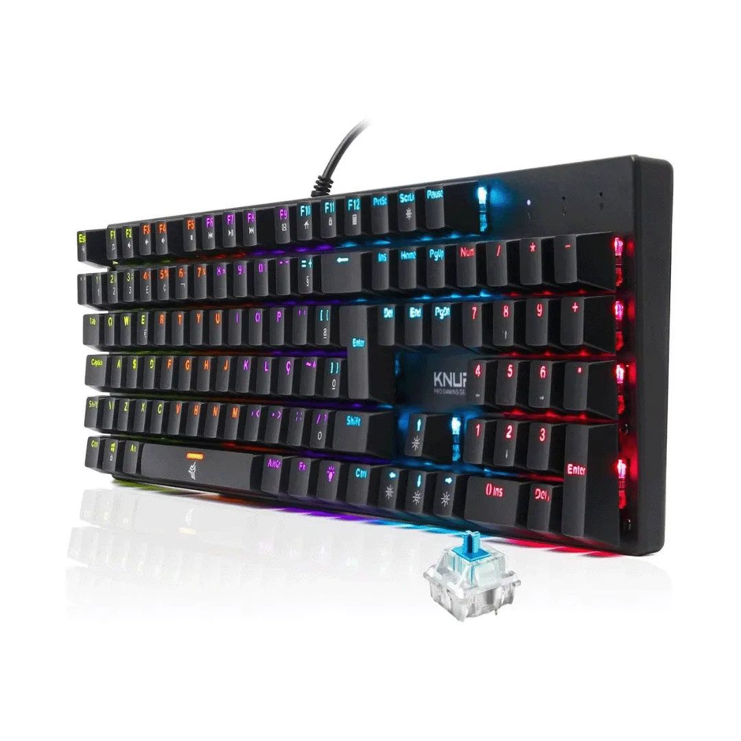 Teclado Mecânico Gamer Madset RGB Blue KNUP