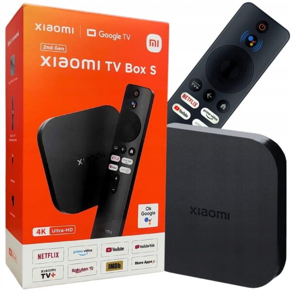 Xiaomi MiBox S 4K Com/ de Voz Android Oficial Google TV (ChromeCast embutido)