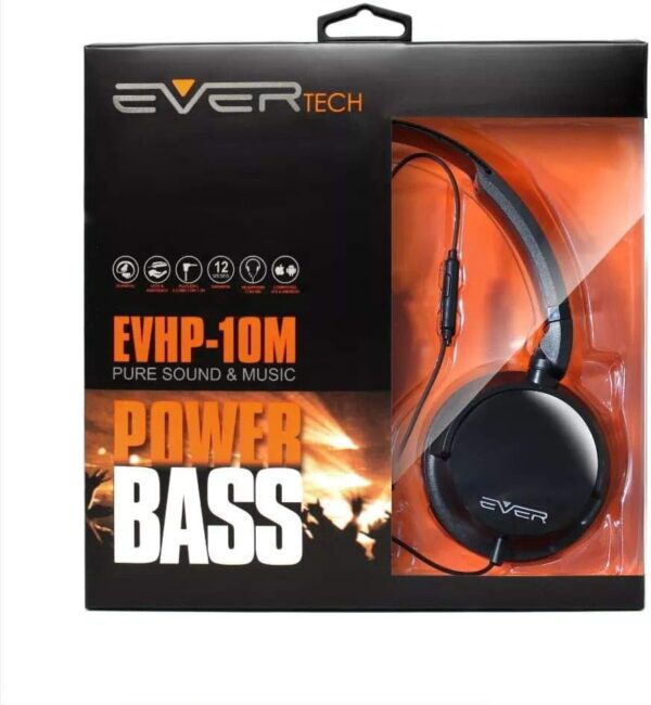 Fone Headphone Power Bass EVHP-10M Ever Tech