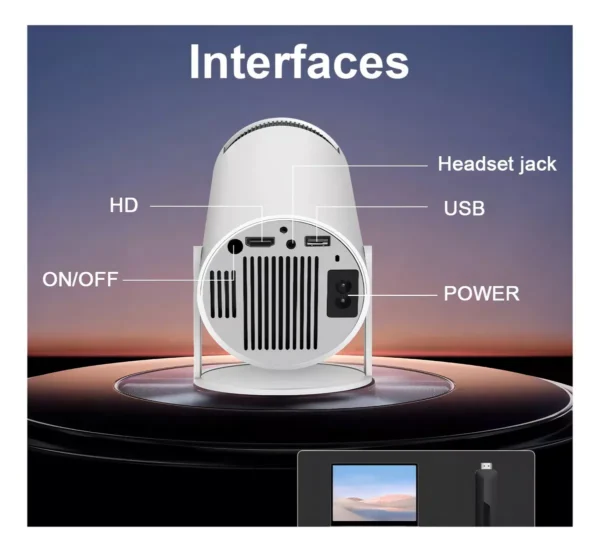 Smart Projetor 4K, FullHD, Bluetooth HDMI Wifi Android 11.0 - Image 4