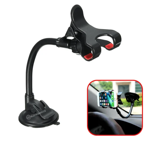 Suporte Celular Veicular Para-brisa Montagem Rápida