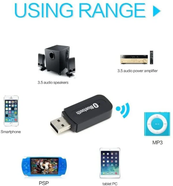 Adaptador Bluetooth USB / P2 Receptor Wireless Musica - Image 4