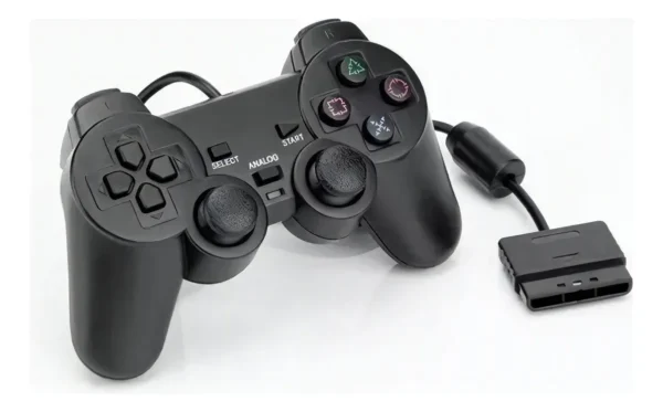 Controle Para Ps2 Com Fio e Analógico SHI Cor Preto - Image 4