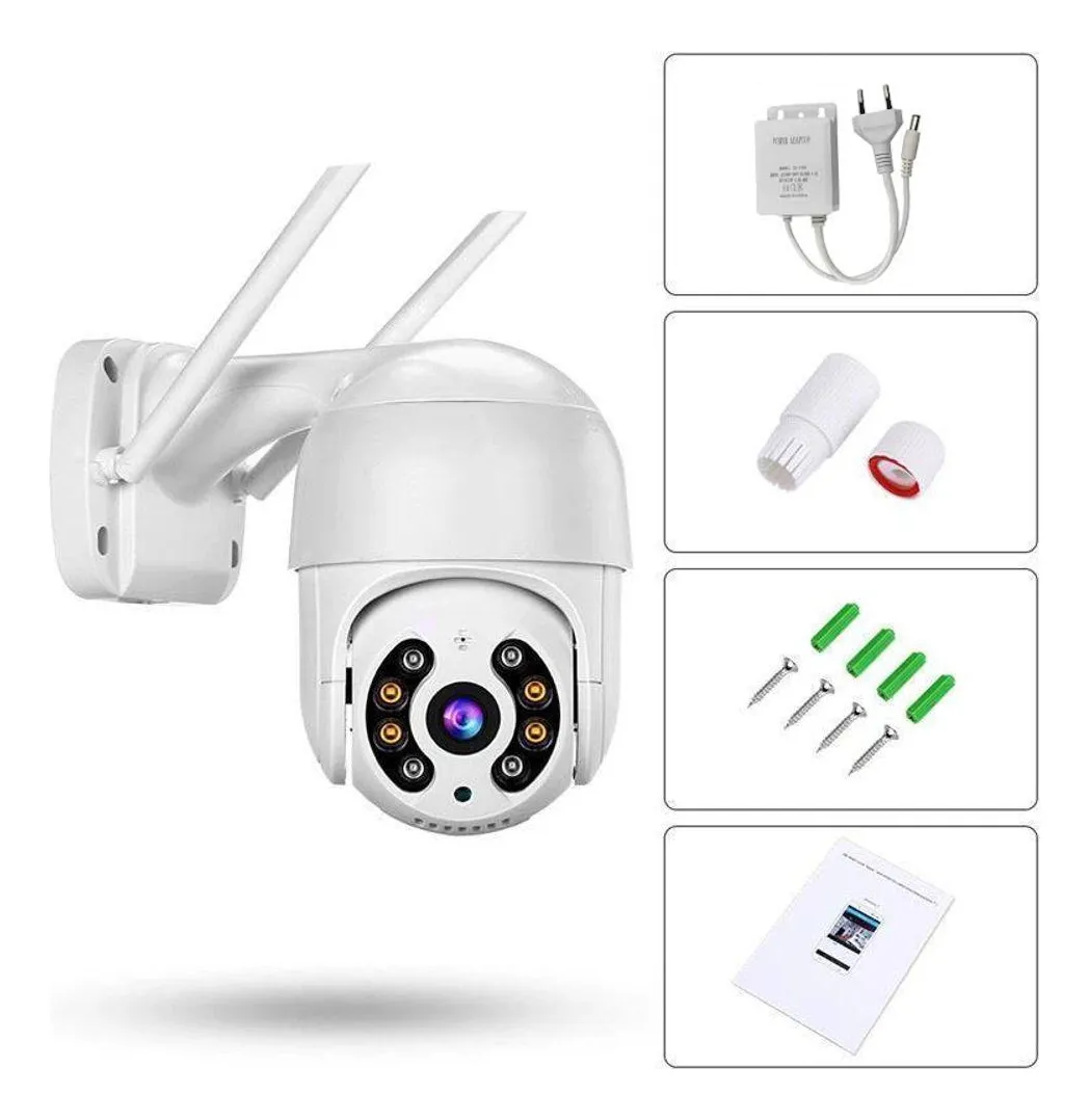 Câmera Segurança Icsee Externa Wifi Infravermelho Prova D'agua Full HD 1080P - Image 4