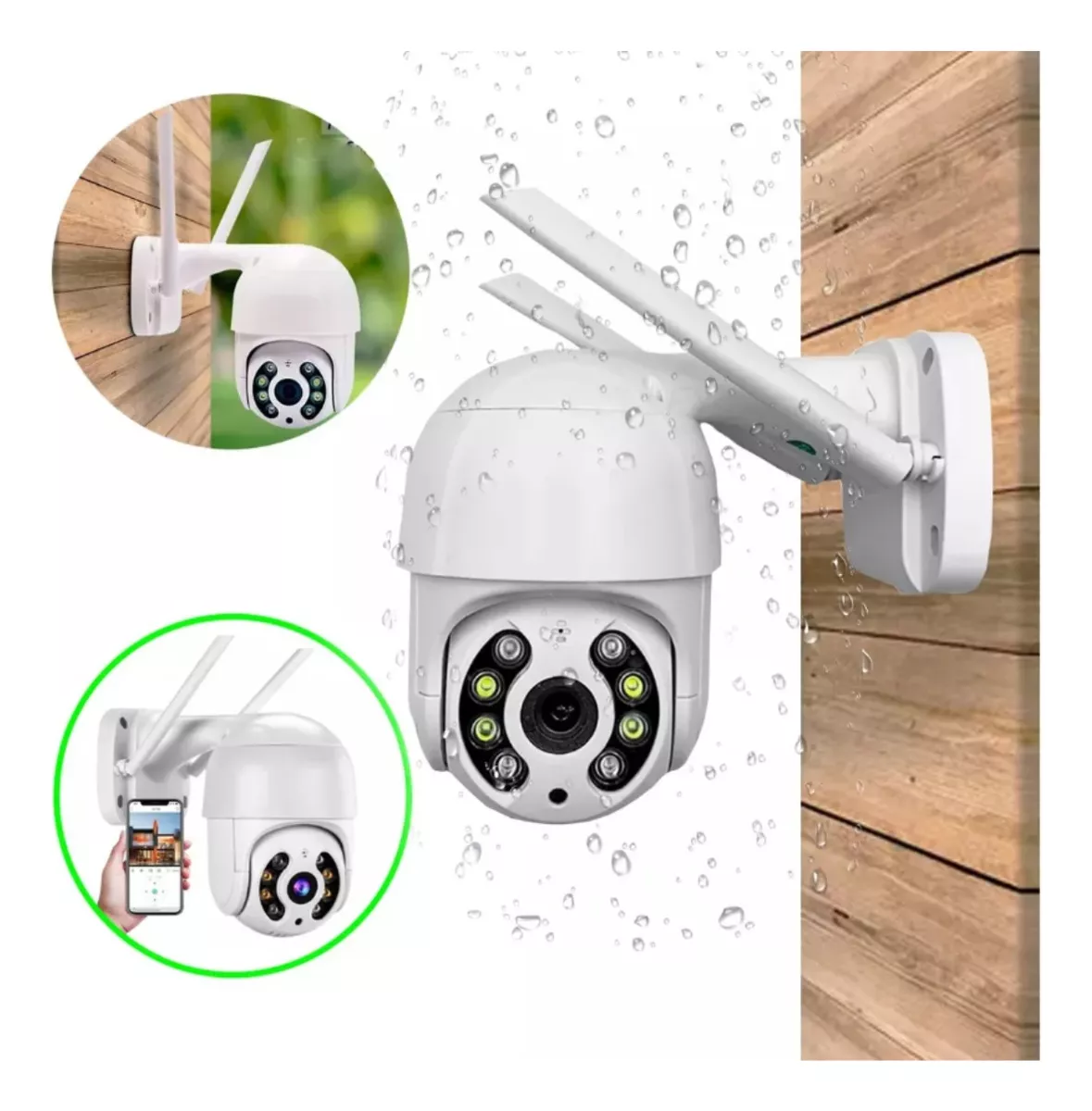 Câmera Segurança Icsee Externa Wifi Infravermelho Prova D'agua Full HD 1080P