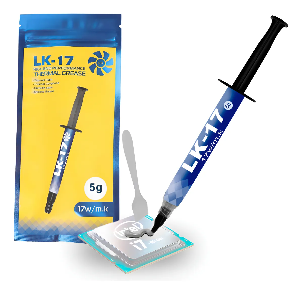 Pasta Térmica 17W/m.k LK-17 Thermal Grease Seringa 5g Gamer Alto Performasse