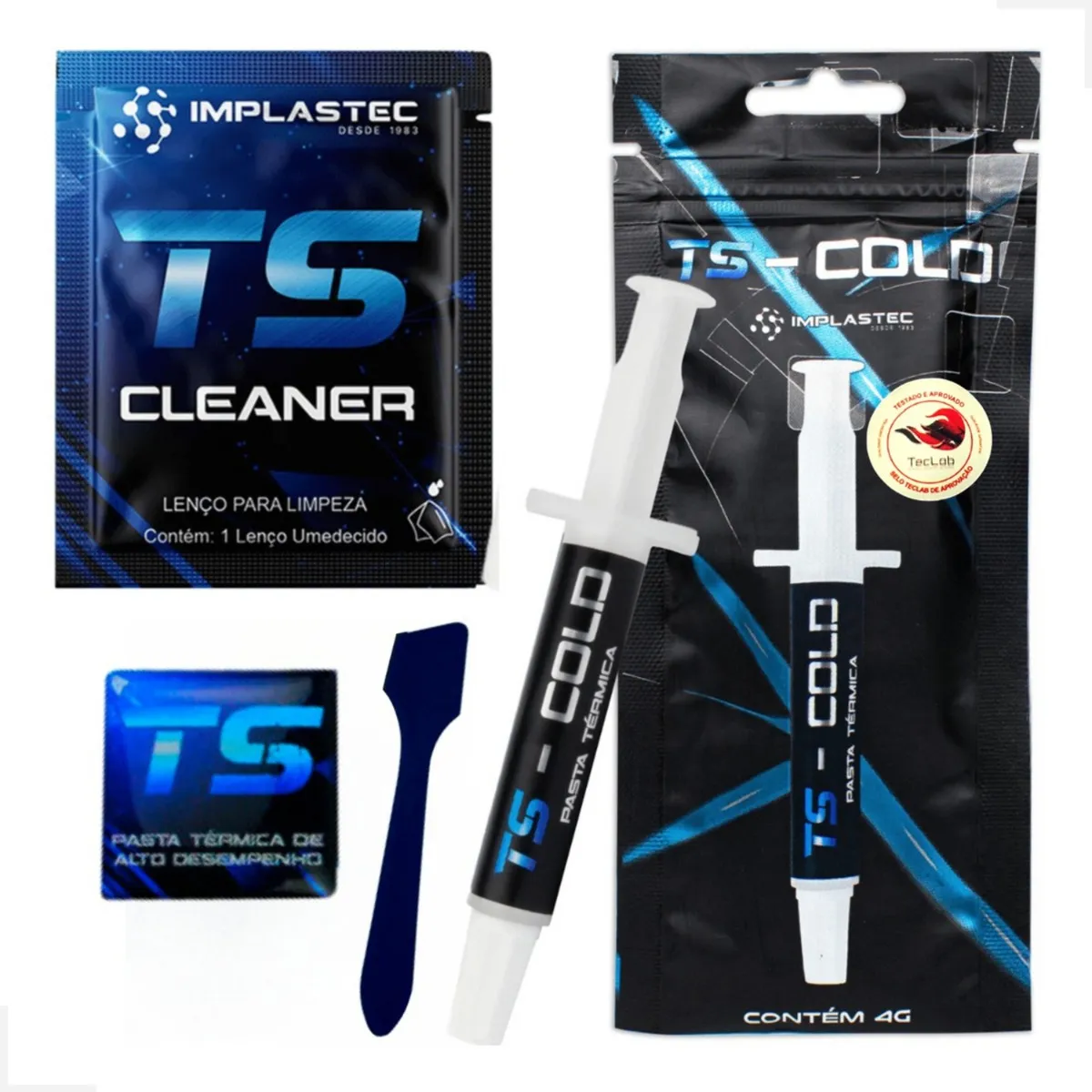 Pasta Térmica 10,5W/m.k TS-COLD Implastec Seringa 1g Gamer Alto Performasse