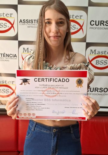 Aluna Ana Clara - Curso de Informática Avançada